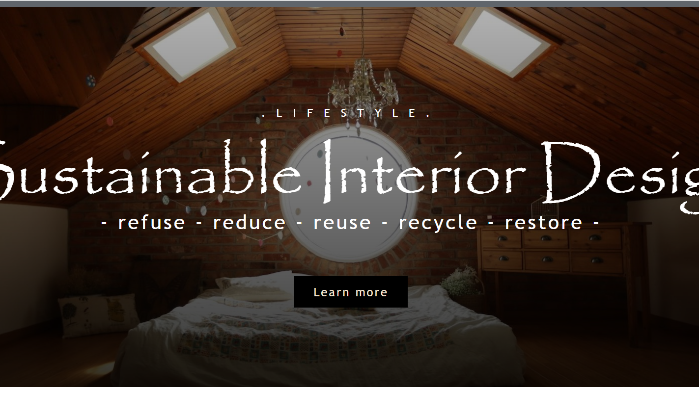 Sustainable Interior Design website preview