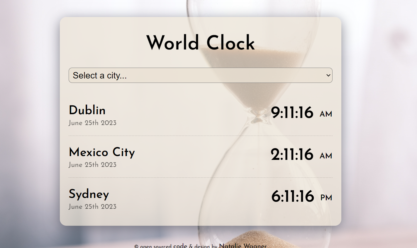 World Clock app preview